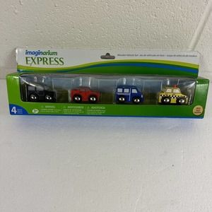 IMAGINARIUM EXPRESS CARS VEHICLES SET, WOOD, NEW